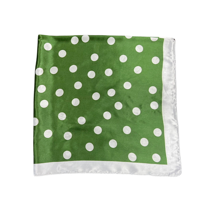 Polka Dot Pattern Silk Touch Square Scarf: Red