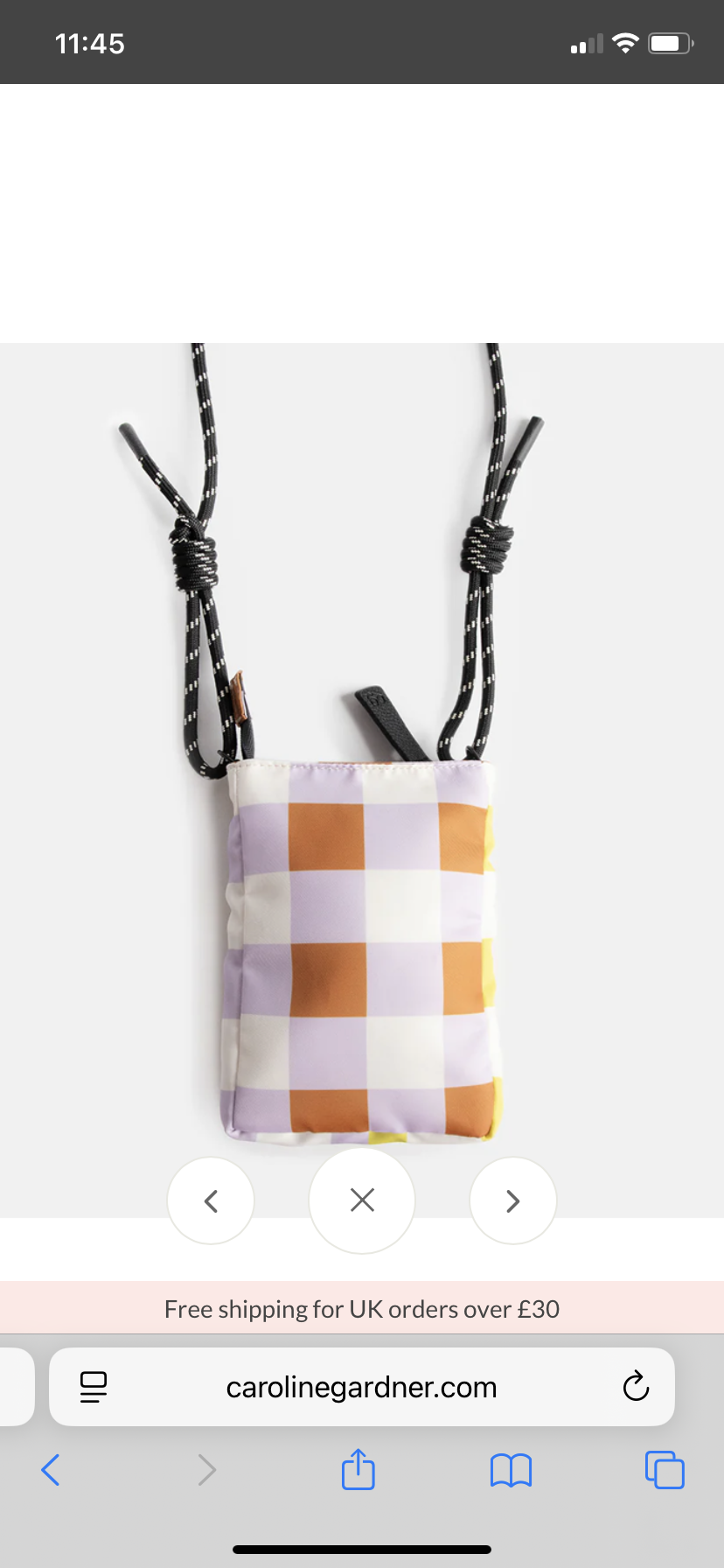 MULTI CHECK CORD PHONE BAG