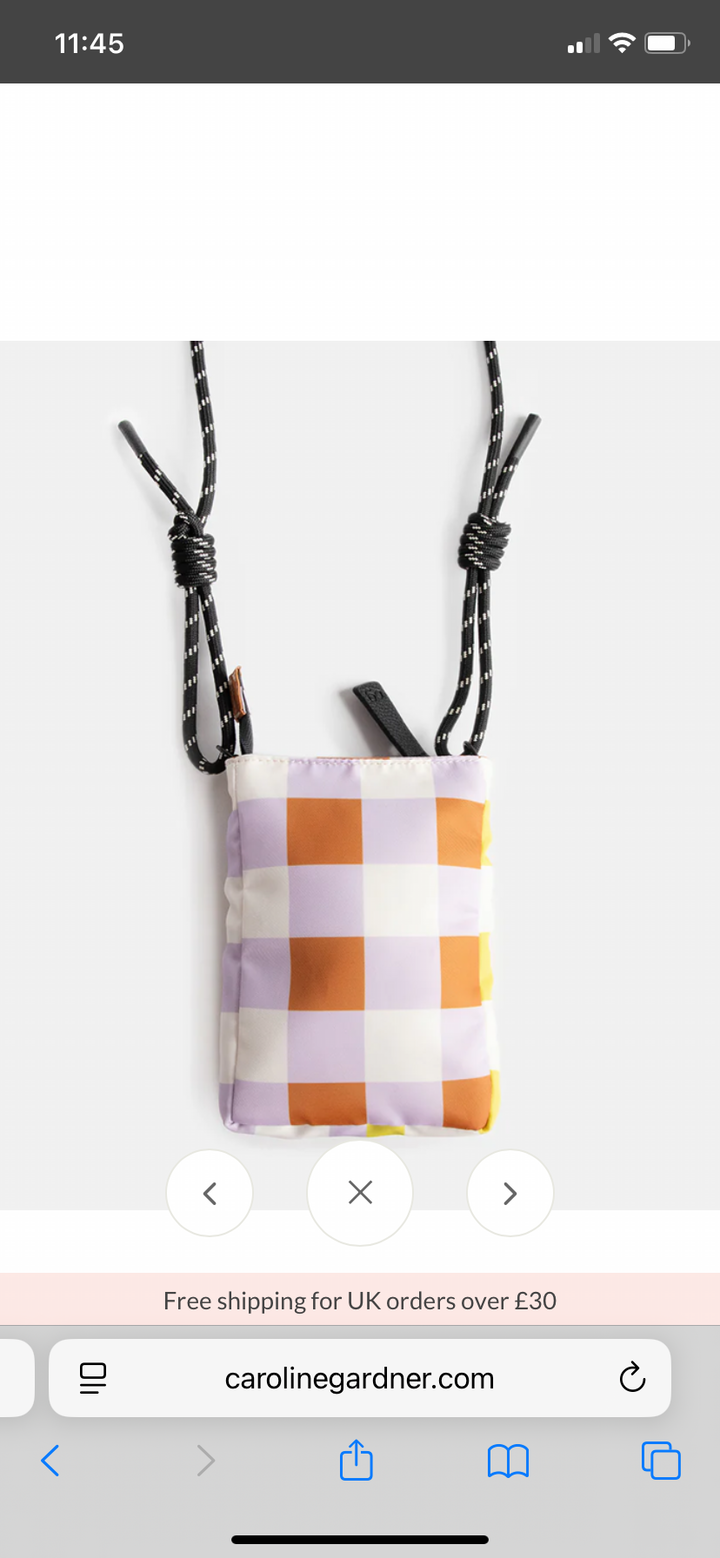 MULTI CHECK CORD PHONE BAG