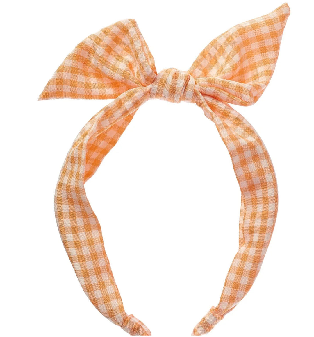 EDELWEISS GINGHAM TIE HAIRBAND
