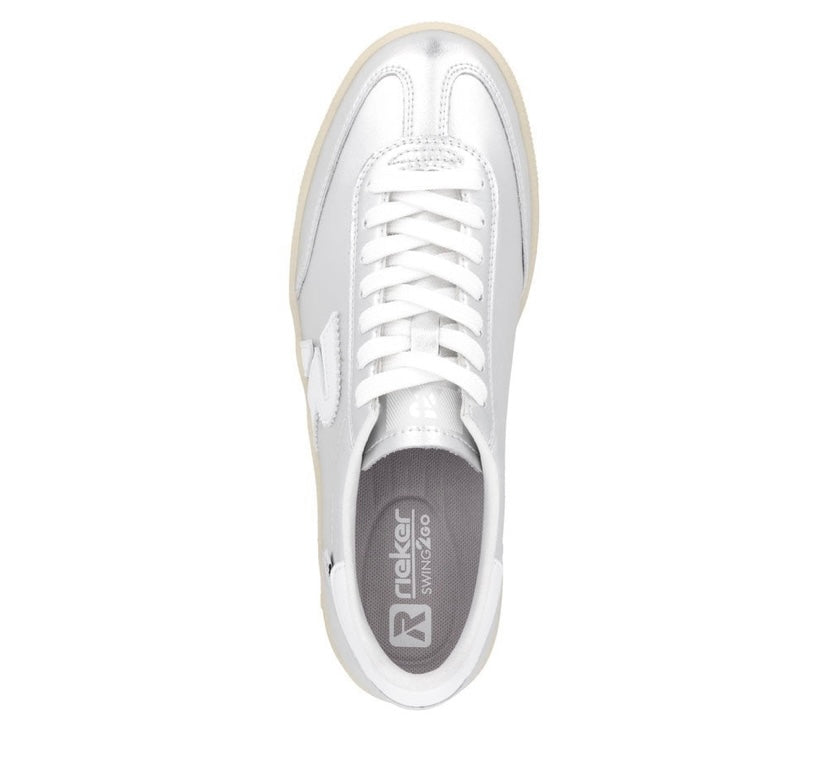 W2200-90 LADIES SHOES SILVER/PLATINUM GESTROBELT