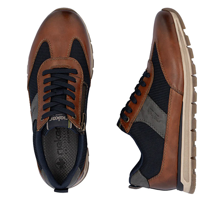 Rieker Men's Brown Leather Trainers B0507-24