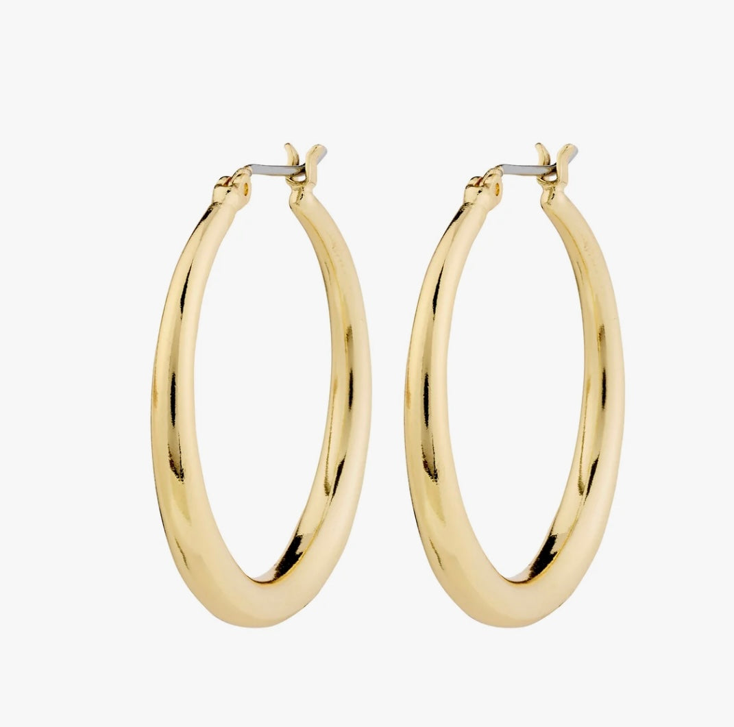 JORUN HOOP EARRINGS GOLD PLATED