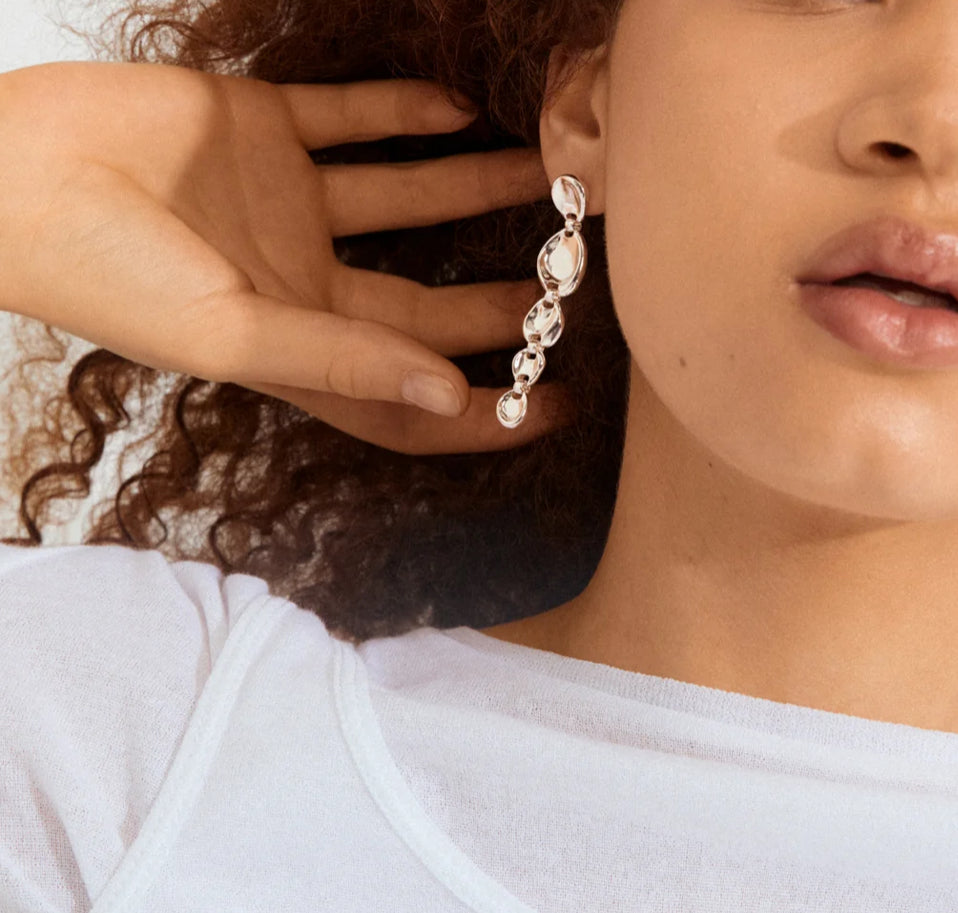 SPARKLE EARRINGS SILVER PLATED