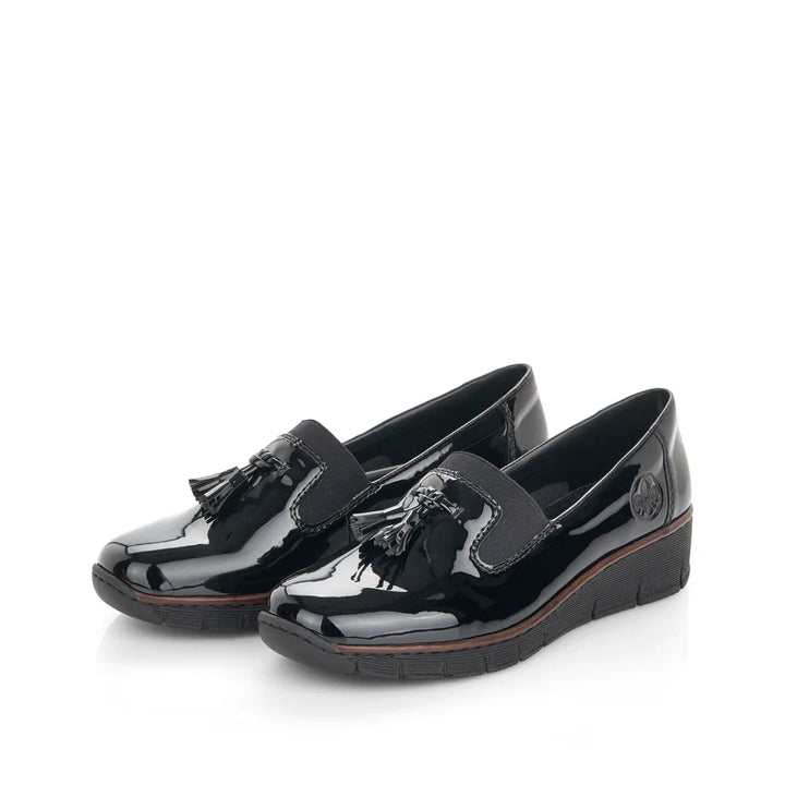 Rieker Women's Black Slip-On Shoes 53751-00