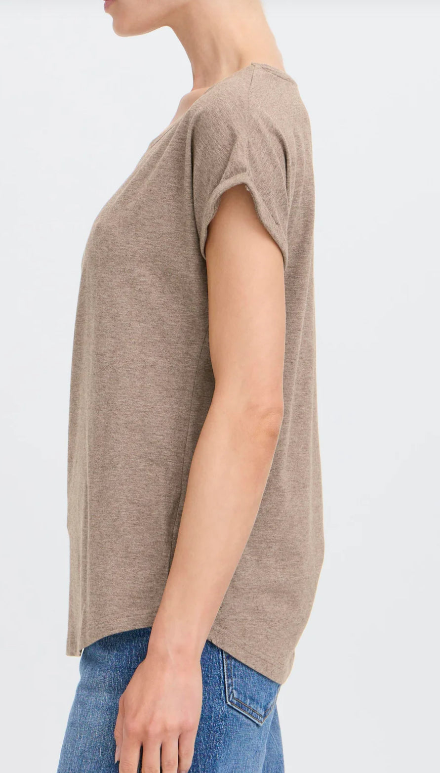 PAMILA T-SHIRT WALNUT MELANGE