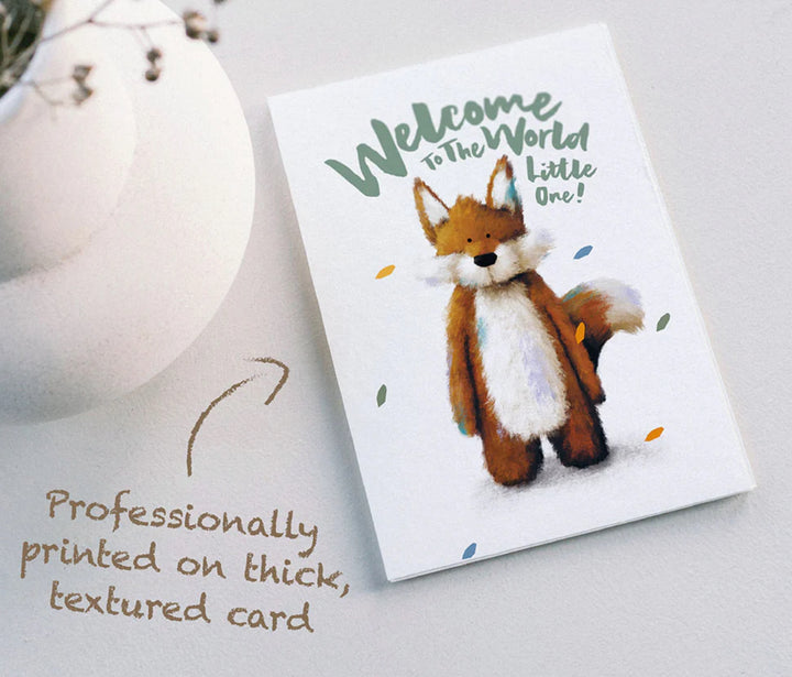 FOX WELCOME TO THE WORLD GREETINGS CARD
