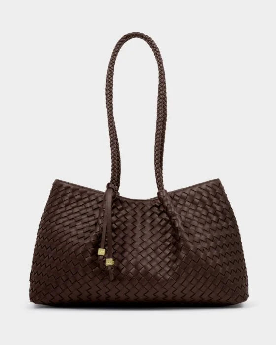 NOVA SMALL SHOULDER TOTE | CHOCOLATE