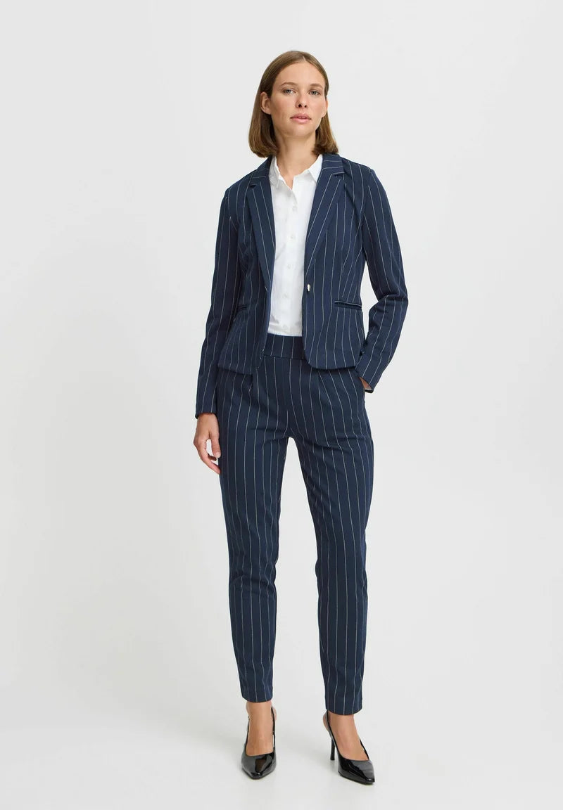 ROWAN STRIPE BLAZER NAVY