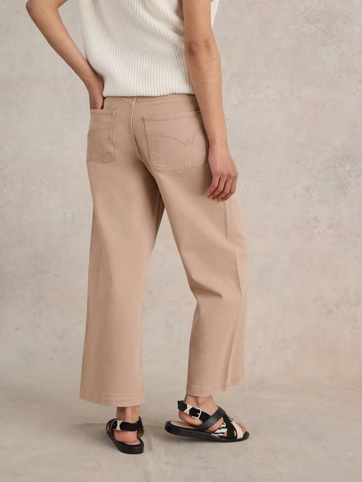 TIA WIDE LEG CROP JEAN DARK NATURAL