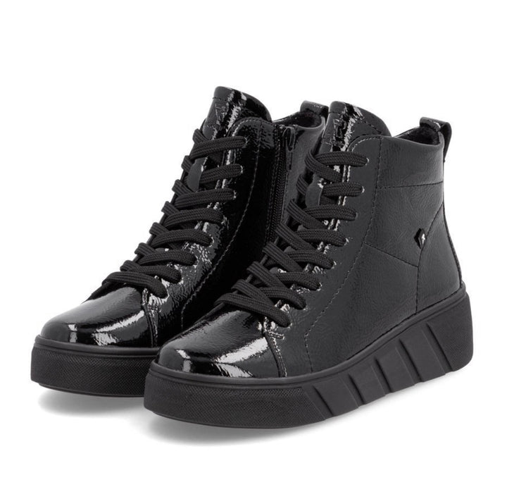 LADIES BLACK MID HEIGHT BOOTS