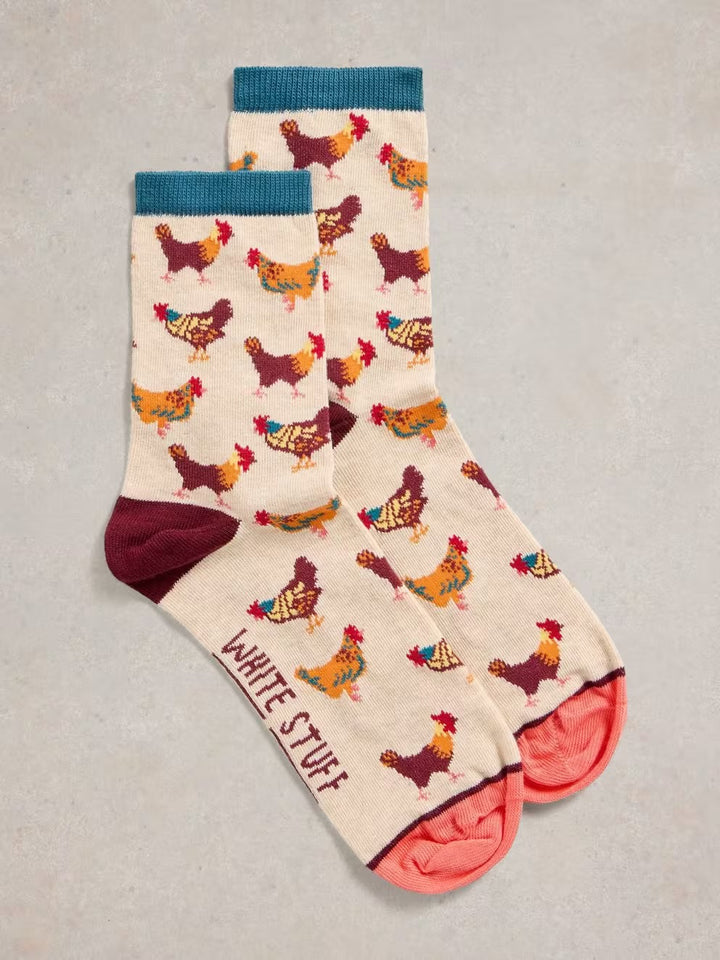 CLUCKY HENS ANKLE SOCK SIZE 3-5