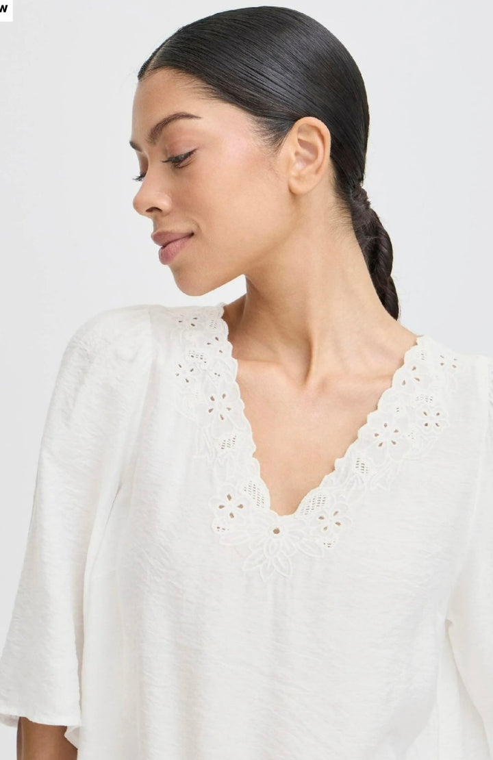 HAVALA SL BLOUSE MARSHMALLOW