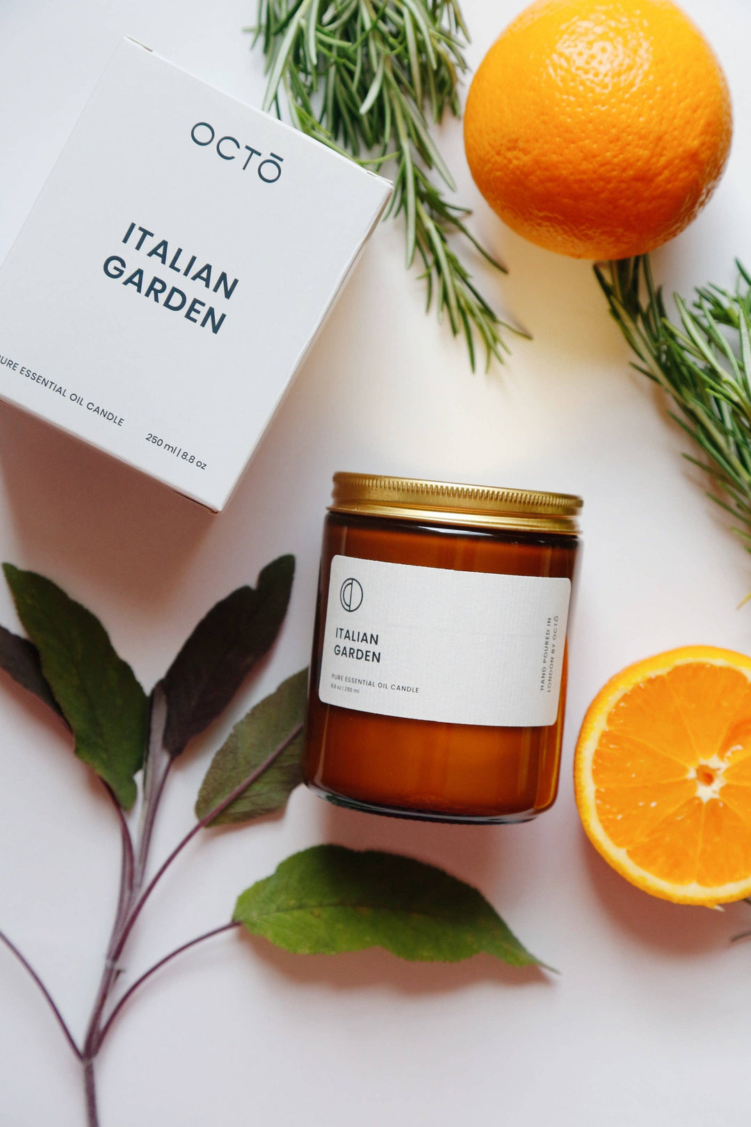 Italian Garden candle (Orange + Rosemary + Sage): 120ml (small)