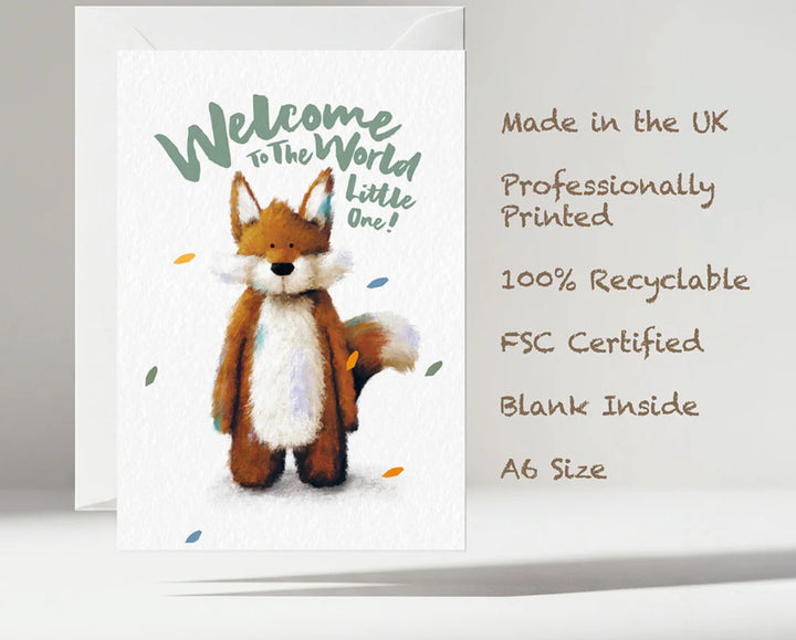 FOX WELCOME TO THE WORLD GREETINGS CARD