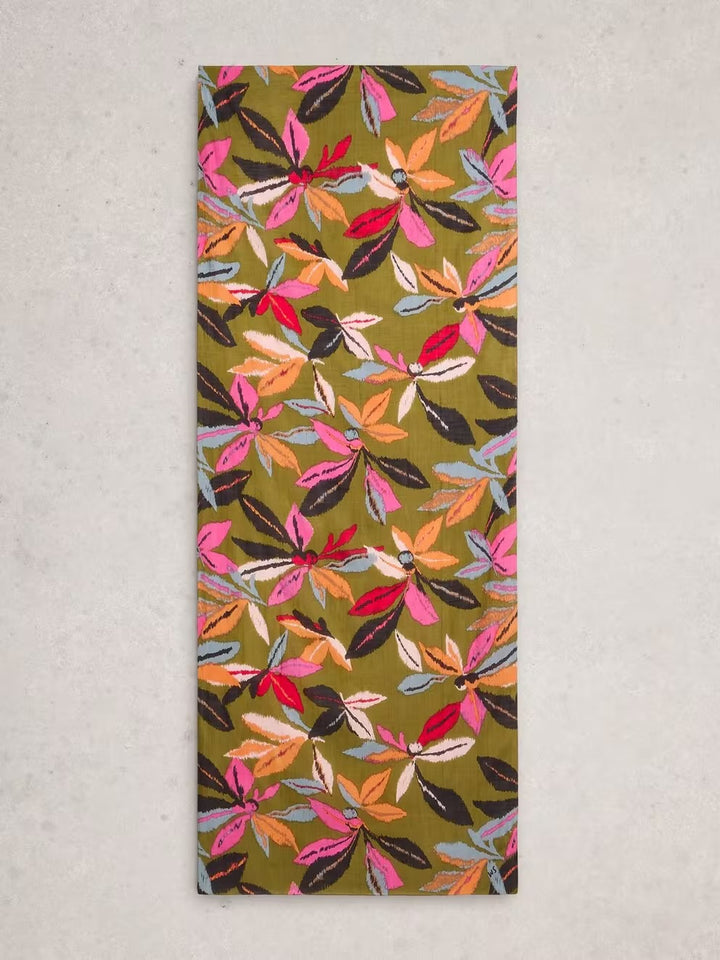 CALLIE PRINTED SCARF GREEN MLT