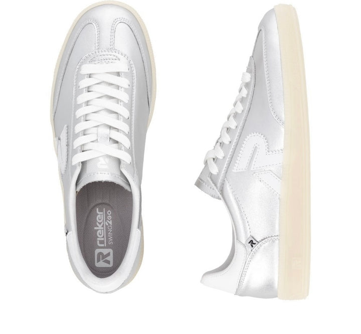 W2200-90 LADIES SHOES SILVER/PLATINUM GESTROBELT