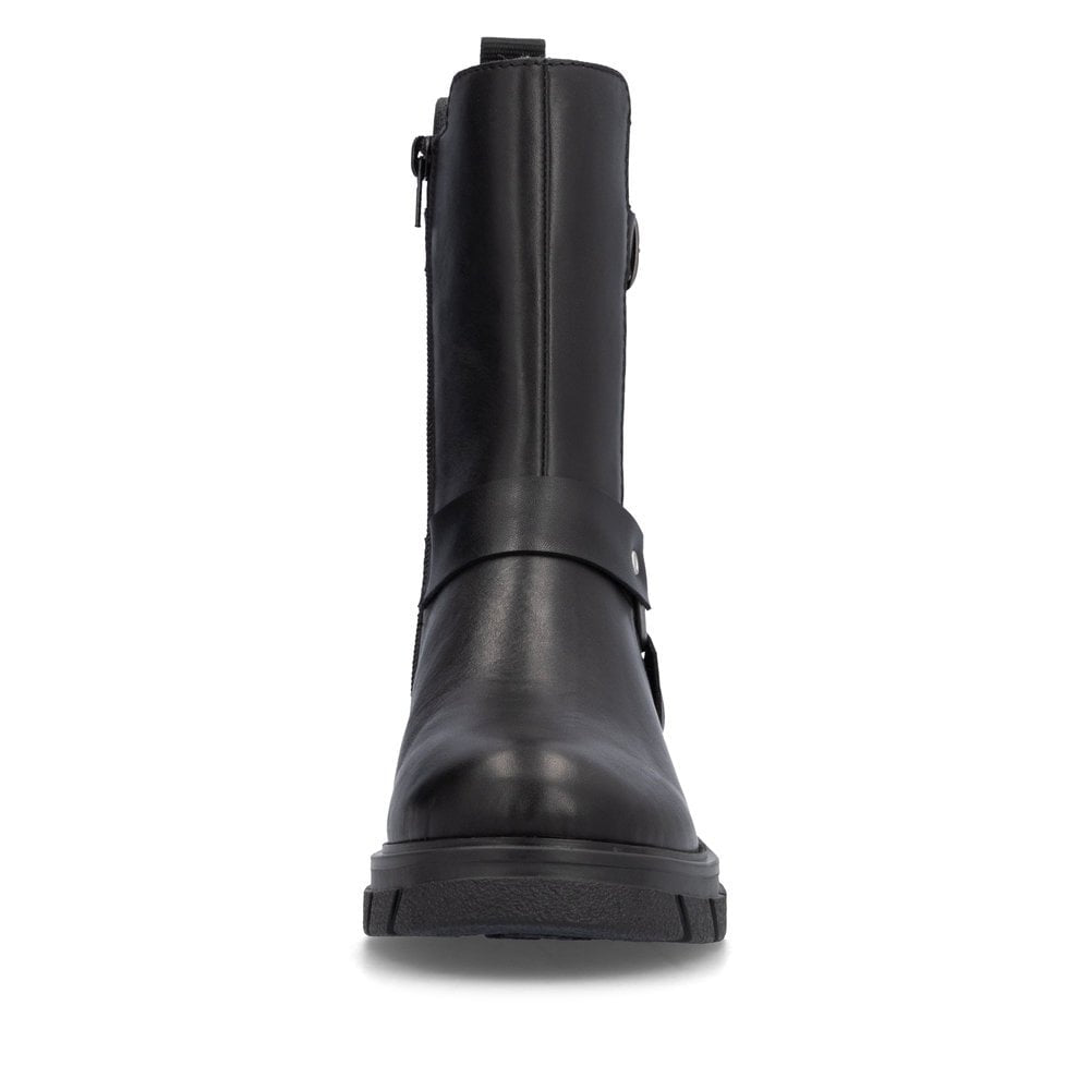 Z9177-00 LADIES BLACK MID HEIGHT BOOTS