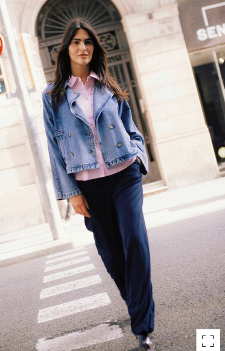 CITAN TRENCH COAT MID BLUE DENIM