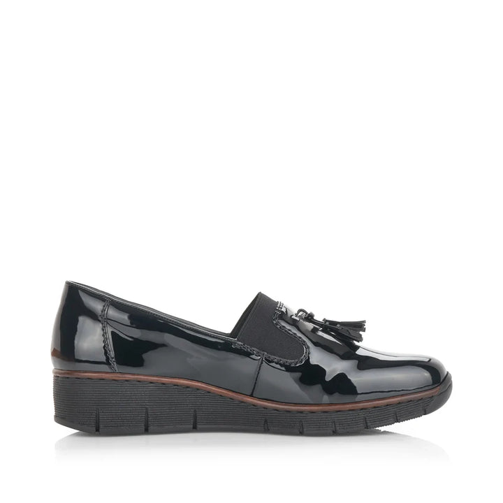 Rieker Women's Black Slip-On Shoes 53751-00