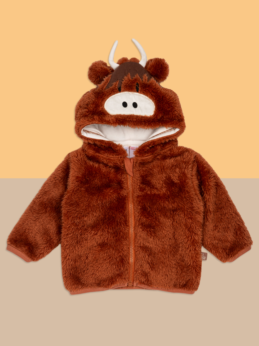 Neutral Hamish Cow Design: 1-2 Years / Hoodie
