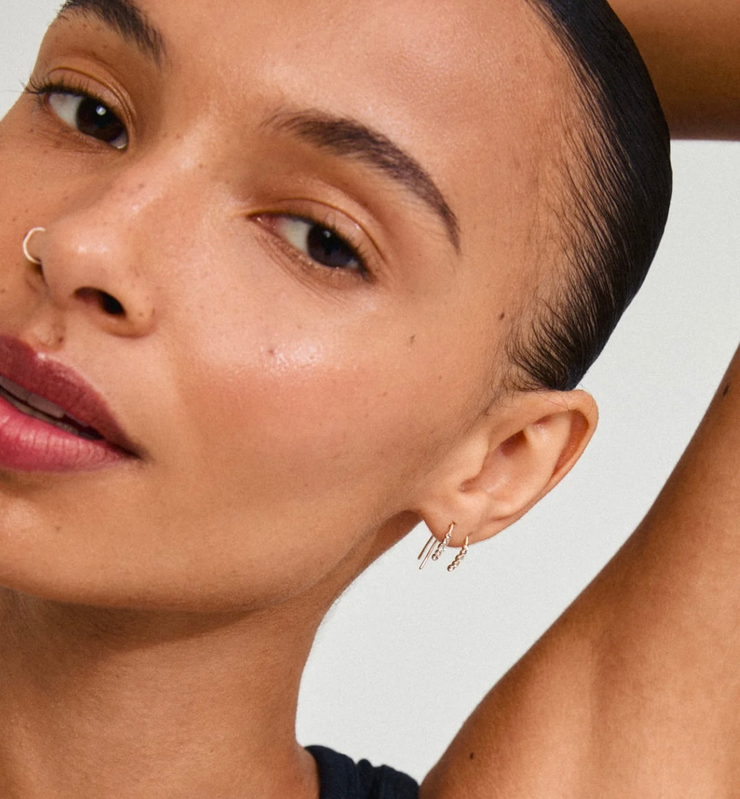 JENNI CRYSTAL EARRINGS GOLD PLATED