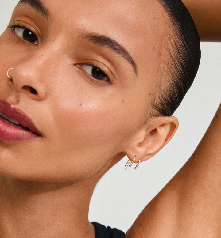 JENNI CRYSTAL EARRINGS GOLD PLATED