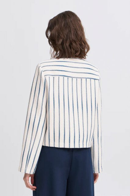 AKARI JACKET WHISPER WHITE WITH NAVY