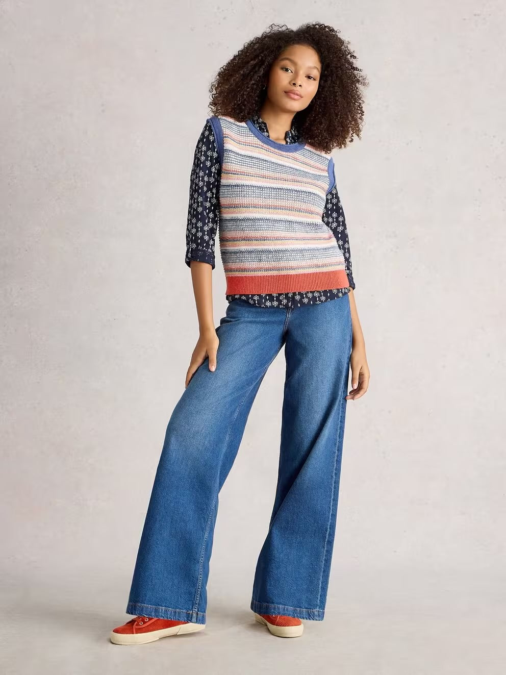 TARA TEXTURE TANK BLUE MLT