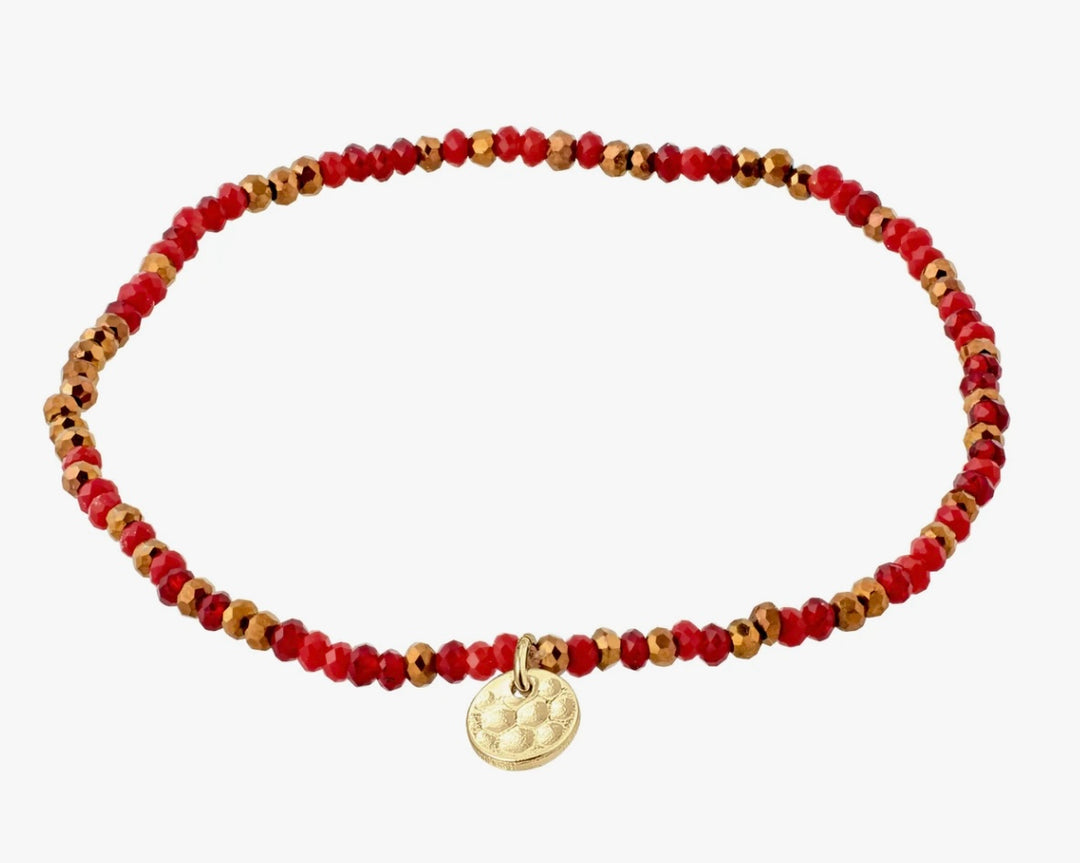 INDIE BRACELET RED GOLD PLATED