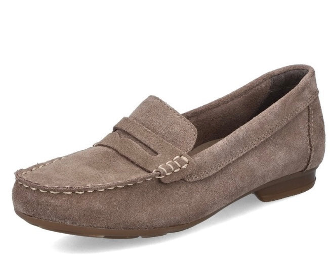Rieker Women's Beige Suede Loafers 40051-62