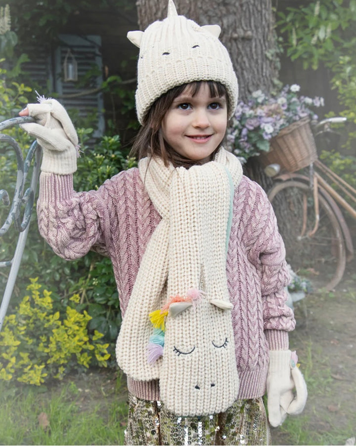 RAINBOW UNICORN KNITTED GLOVES