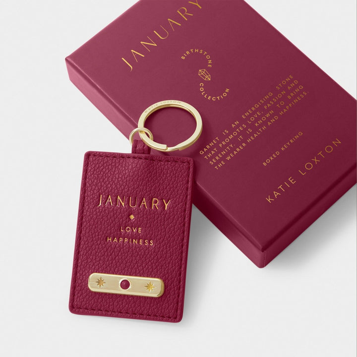 BIRTHSTONE KEYRING JANUARY DEEP