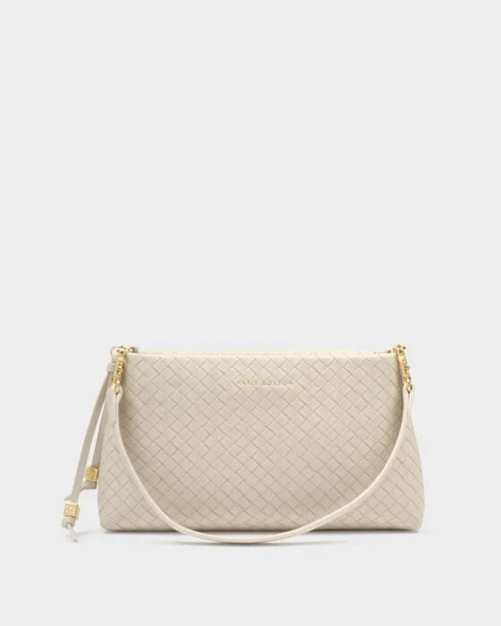NOVA SMALL SHOULDER BAG | OYSTER WOVEN