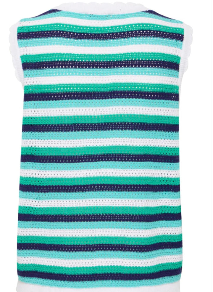 NASKI VNECK VEST VIVID GREEN MIX