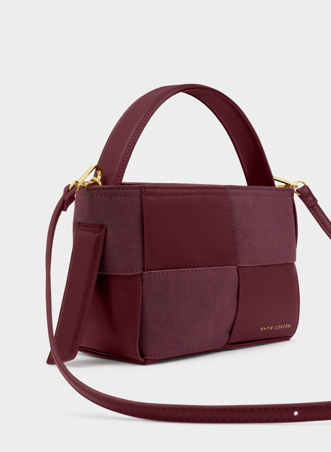 TAYA WOVEN SUEDETTE TOP HANDLE
BAG| CHERRY