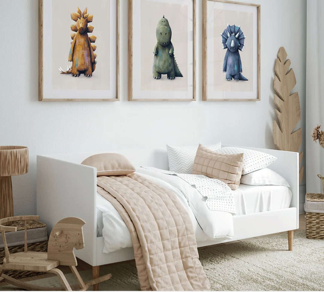 A4 DINOSAUR NURSERY PRINTS SET OF 3