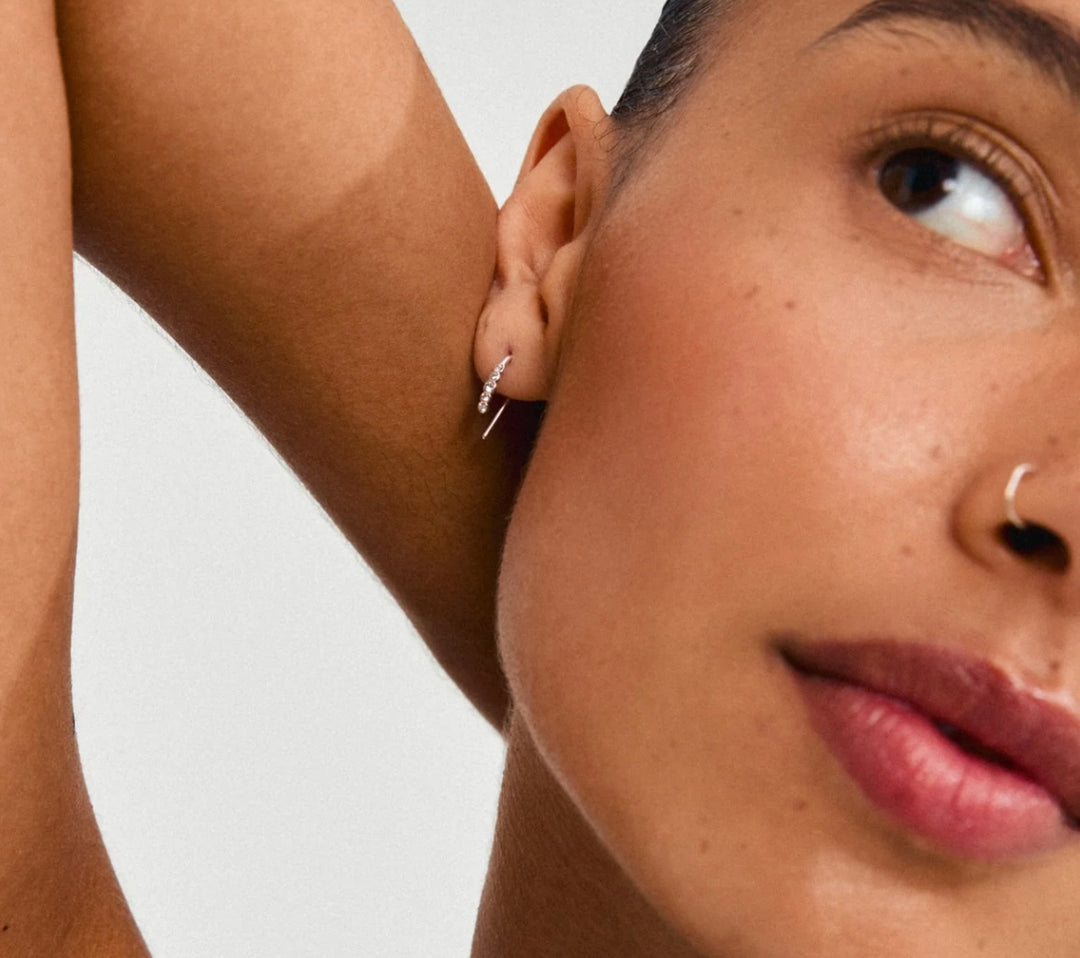 JENNI CRYSTAL EARRINGS SILVER PLATED