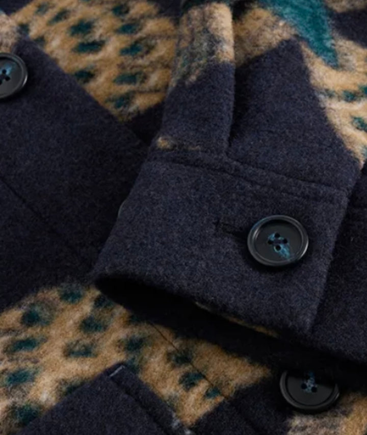 ALEXA WOOL BLEND JACKET NAVY MULTI