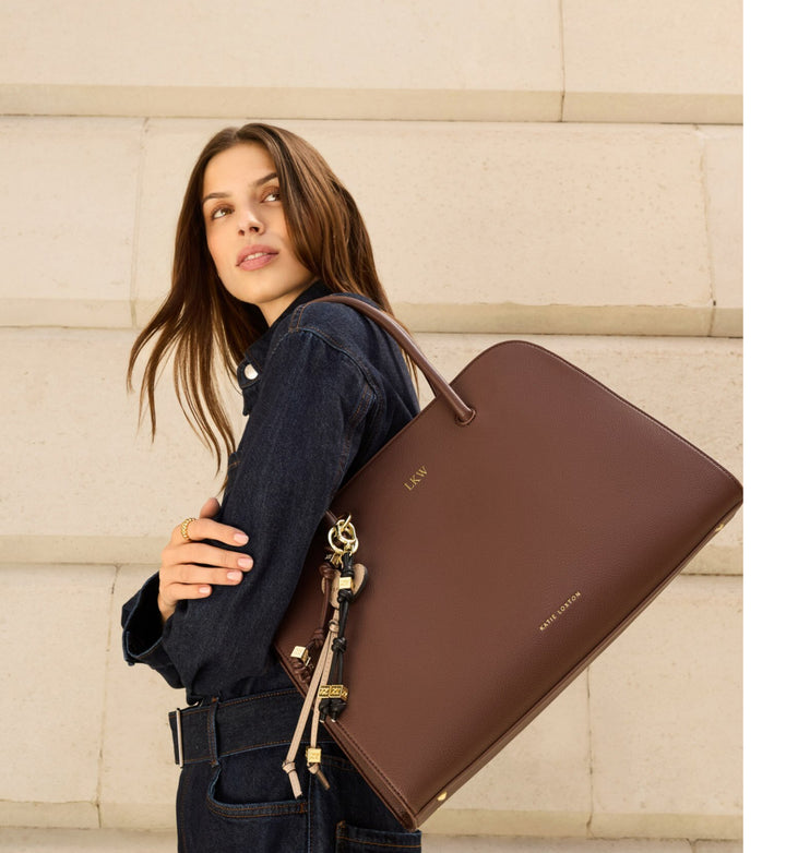 HADLEY SHOULDER TOTE BAG DARK CHOCOLATE