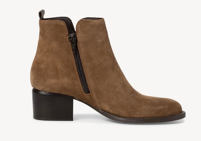 MUSCAT BROWN LEATHER ANKLE BOOT