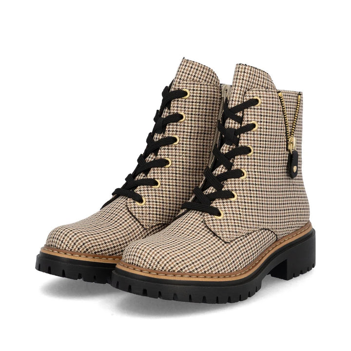 Rieker Women's Beige Biker Boots 72617-60