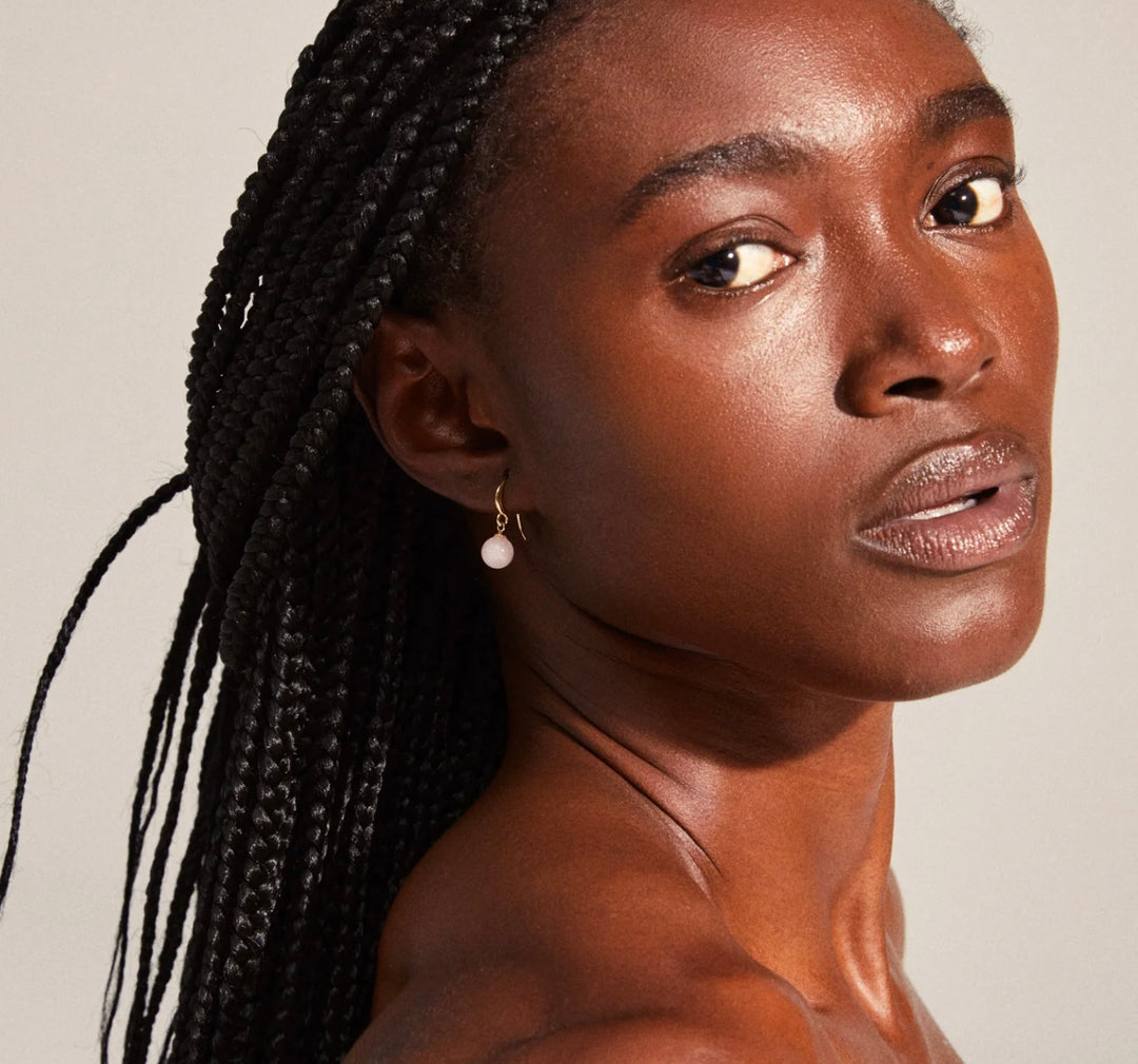 GOLDIE PINK EARRINGS GOLD PLATED