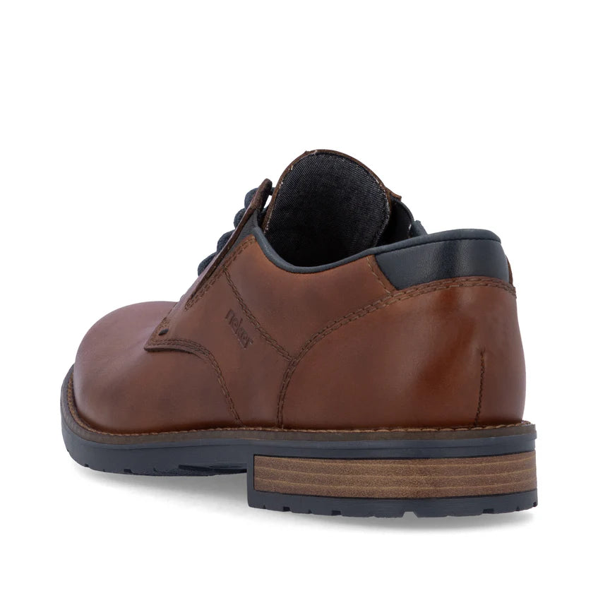 Rieker Men's Brown Leather Lace-Up Shoes 14621-24