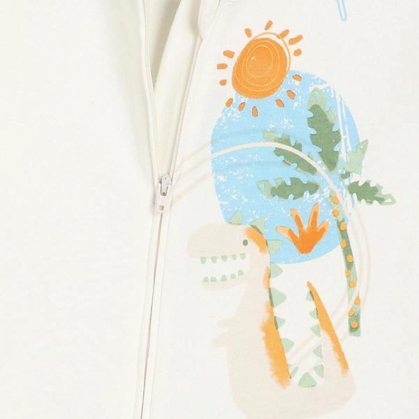 Baby boy dinosaur knit romper