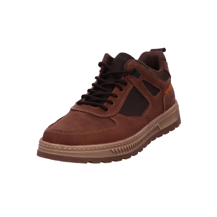 Rieker Men's Brown Lace and Zip Shoes 37004-24