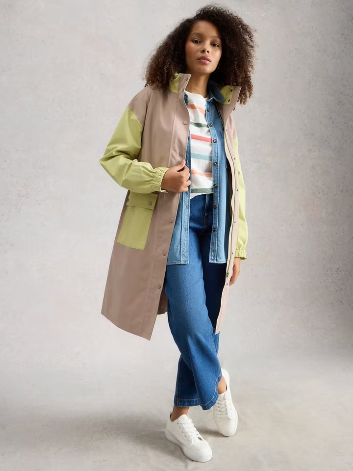 BETH WATERPROOF COAT GREEN MLT