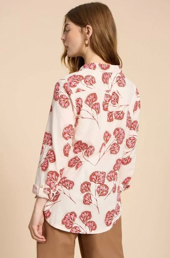 IVORY PRINT SOPHIE ORGANIC COTTON SHIRT