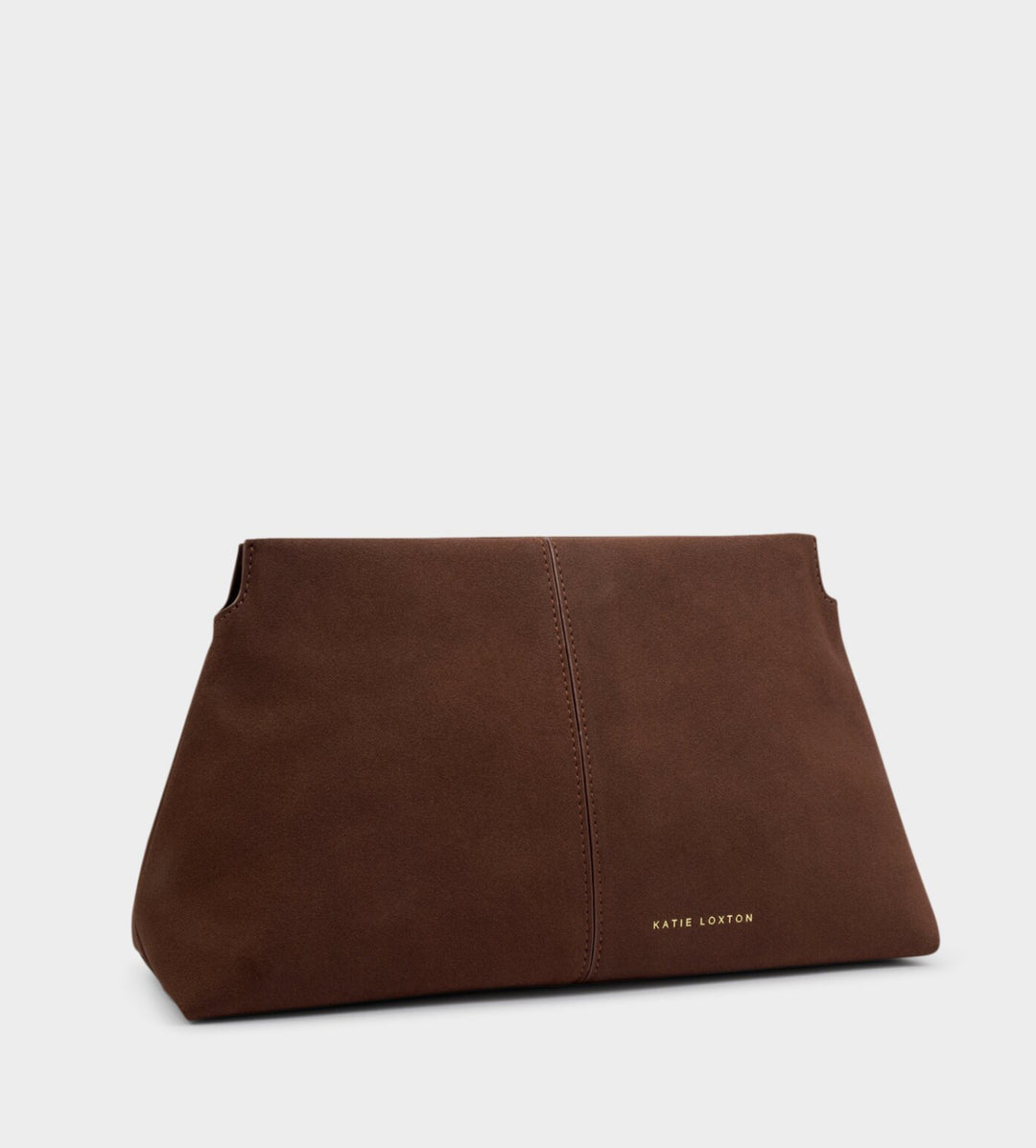 LAILA SUEDETTE CLUTCH | CHOCOLATE