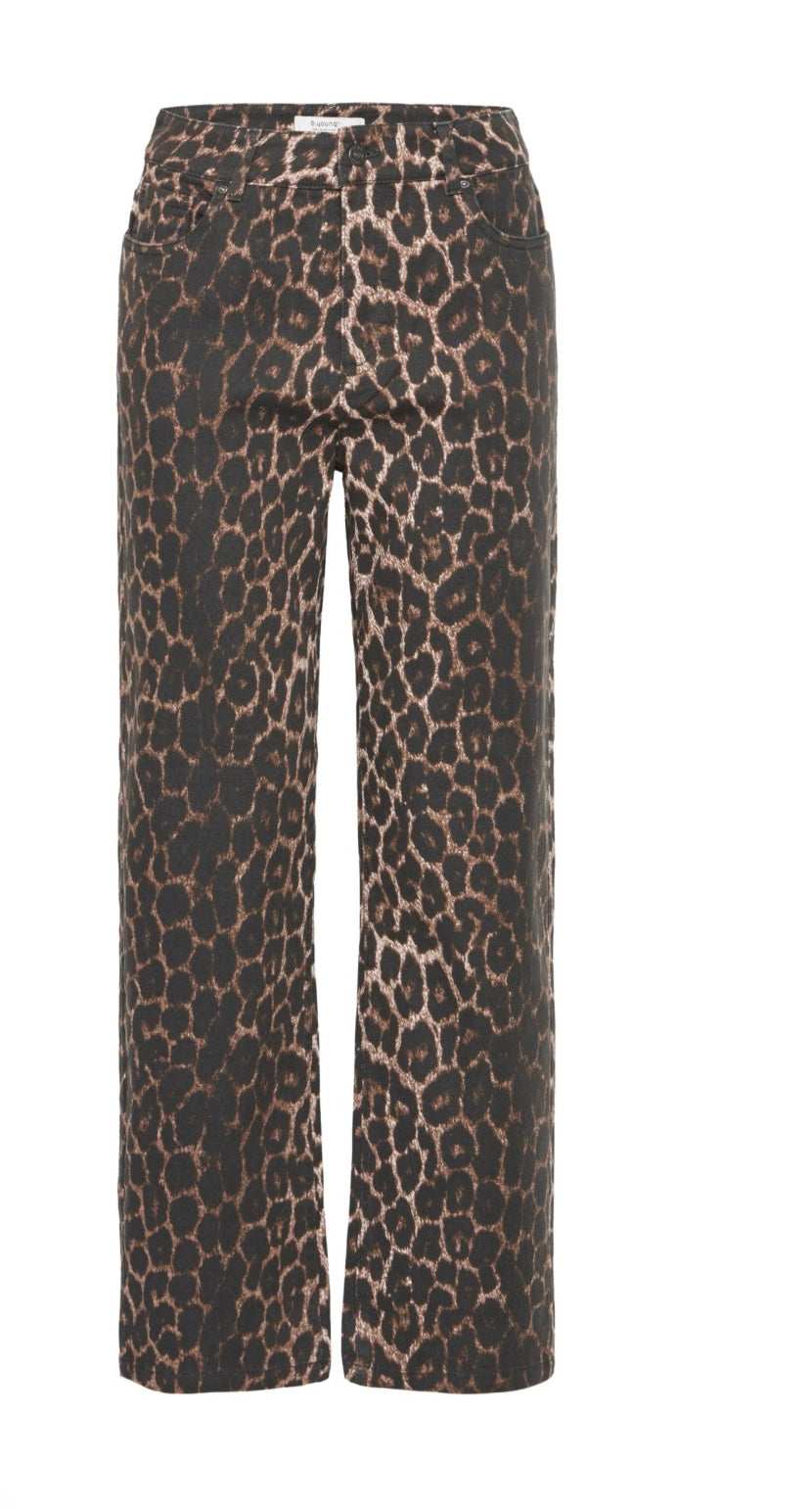 KENNA HW JEANS DENIM LEOPARD MIX